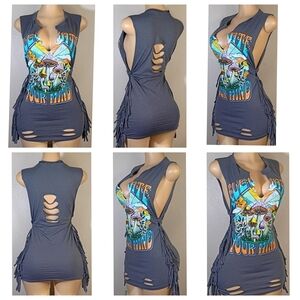 Vibrant Graphic Gray Custom Tank Top